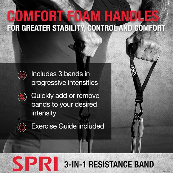 NIB SPRI Resistance Band Kit 3-in-1 Exercise Cord - Unisex - Picture 4 of 6